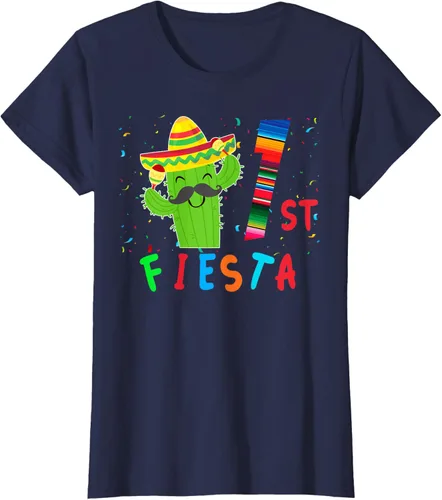 Vista 30 de Camiseta mexicana para fiesta temática de cumpleaños a juego, Negro, S