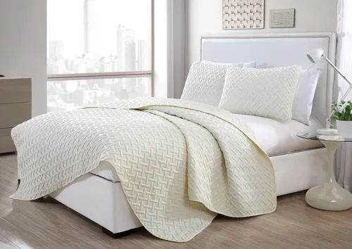 Vista 10 de VCNY Home - Juego de edredón para cama individual de 2 piezas, alternativa a edredón tamaño individual, colcha de tejido de cesta con funda