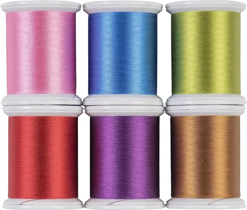 Vista 4 de Superior Threads Kimono hilo de coser de seda para acolchar de 220 yardas, paquete de 6 unidades (neutro 2)