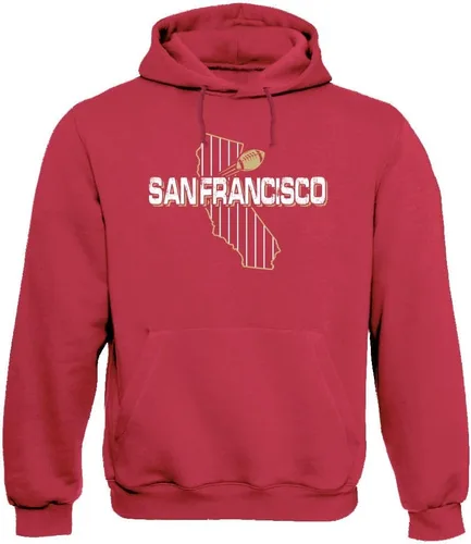 Vista 26 de Xtreme Apparrel Team Field Map Men's Hoodie Sweatshirt for Football Fans
