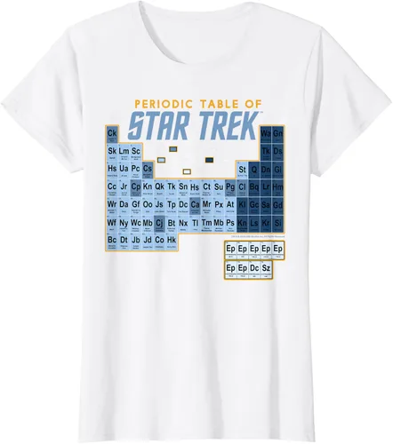 Vista 14 de Star Trek Camiseta de mesa periódica de la serie original, Negro, S