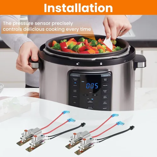 Vista 7 de Sensor de presión de 2 piezas para olla permanente, sensor de olla a presión o interruptor compatible con Cuisi-Nart Farber-Ware Gour-mia