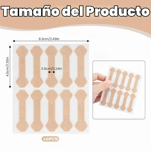 Vista 2 de 100 tiras correctoras de uñas encarnadas, tratamiento de uñas encarnadas, alivio del dolor para uñas curvas, herramienta de corrección de uñas