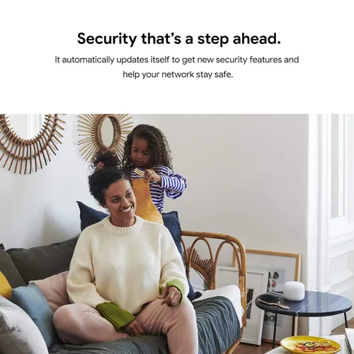 Vista 6 de Google Nest Wifi Router AC2200 Sistema de malla 1 paquete cubre hasta 2200 pies cuadrados