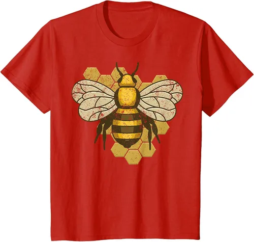 Vista 78 de Retro Beekeeper Beekeeper Honey Bumblebee Vintage Saves Bees T-Shirt Asphalt Grey