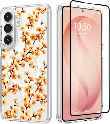Vista 36 de OOK Funda para iPhone 17 Pro compatible con Magsafe, con protector de pantalla, elegante lazo estético, delgado, transparente, magnético, a prueba