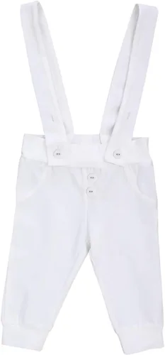 Vista 5 de IWEMEK Traje de bautizo para bebés y niños, con corbatín y tirantes, pantalones de esmoquin de boda, traje de caballero, anillo de portador Todo