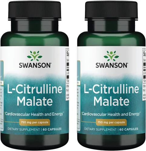 Vista 8 de Swanson Aminoácido L-Citrulina Malato Complejo 750 Miligramos 60 Cápsulas Amino Acid Supplement Promoting Energy Production and Healthy Blood