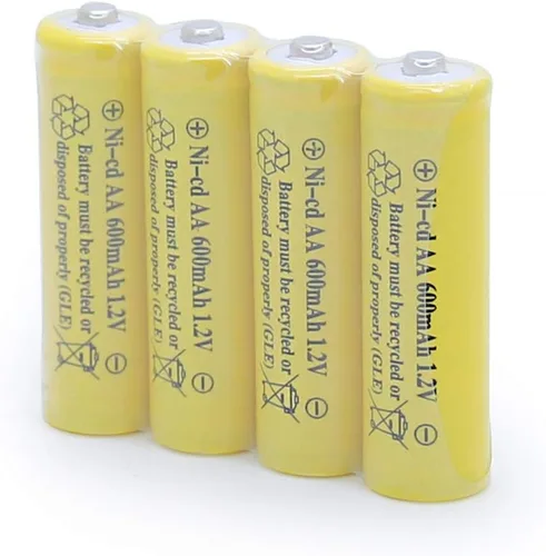 Vista 6 de AA NiCd 600mAh 1.2V Baterías solares recargables para jardín al aire libre luces solares lámpara (20 unidades AA amarillo)
