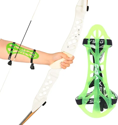 Vista 11 de SPG Protector de brazo de tiro con arco, ajustable, profesional, protector de antebrazo, para adultos, jóvenes, hombres, mujeres, competición, tiro