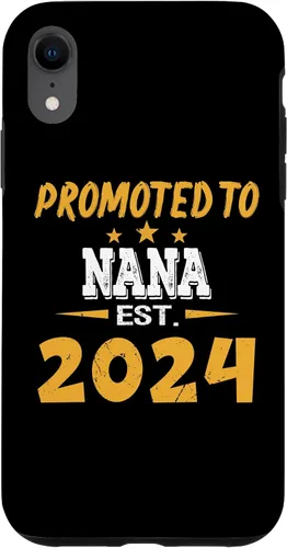 Vista 8 de Funda para iPhone 14 Promoted To NANA Est.2024 Pregnancy Announcement New Baby
