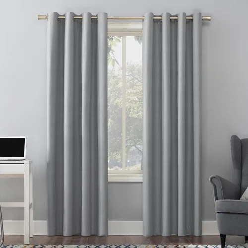 Vista 44 de Sun Zero Columbia - Paquete de 2 paneles de cortinas térmicas con ojales, par, 100 % opacas, ahorro de energía, 50 x 84 pulgadas, azul brumoso Azul