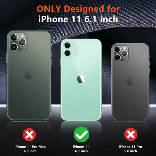 Vista 7 de SPIDERCASE Funda a prueba de golpes para iPhone 11, [protección contra caídas de grado militar de 10 pies], con 2 piezas