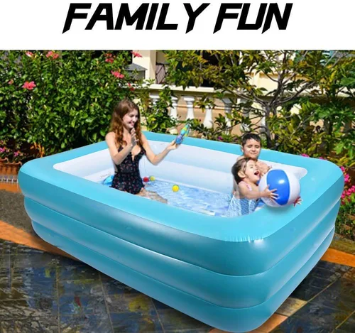 Vista 3 de Piscinas inflables, piscinas infantiles, piscina inflable familiar con suelo suave, piscina duradera de 82 y 59 pulgadas, diversión acuática