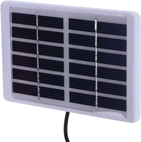 Vista 5 de TOPINCN Mini panel solar de 1.2W 6V, cargador solar USB con puerto micro USB, silicio policristalino, alta eficiencia, negro