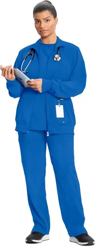 Vista 62 de Infinity by Cherokee 2391A - Chaquetas médicas con cremallera frontal para mujer, tela elástica en 4 direcciones