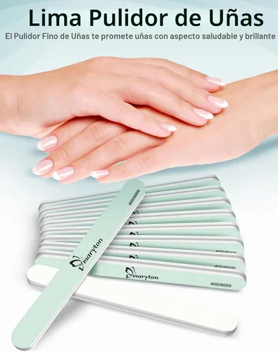 Vista 7 de Maryton 10 unidades de pulidor de uñas, brillo de salón para uñas naturales