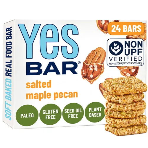 Vista 9 de The YES Bar Barra de manzana y canela crujiente – Proteína a base de plantas, barra de aperitivo decadente – Vegana, paleo, sin gluten, sin lácteos