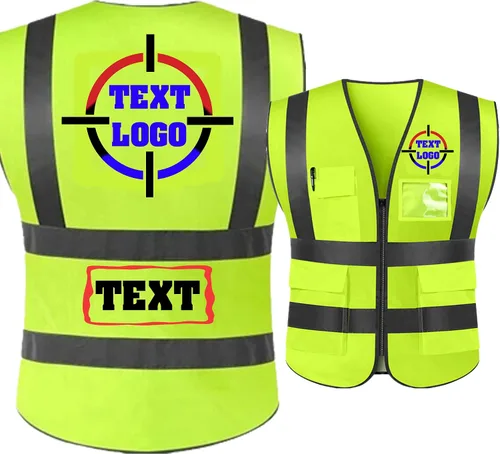 Vista 8 de Personalized High Reflective Safety Vest Custom Hi Vis Safety Vest Men Women Construction Workwear Security Vest