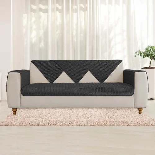 Vista 8 de Muamar Funda para Cama de Perro Protector de Sofá, Antideslizante Impermeable Fundas de Sofá para Sala de Estar Fundas de Sofá, Tapete de Sofá, Negro