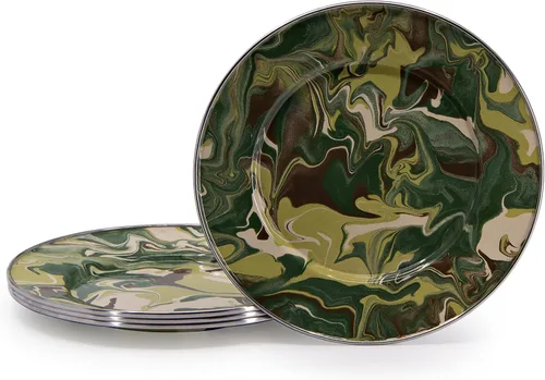 Vista 10 de Golden Rabbit Enamelware Sandwich Plates, 8.5 inch, Americana, Set of 4