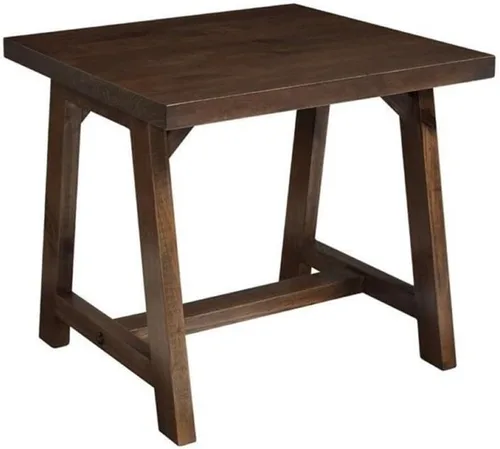 Vista 13 de Simpli Home - Sawhorse - Mesa de centro, color castaño oscuro., Pino, Distressed Grey