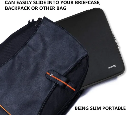 Vista 12 de Funda para portátil, bolsa de transporte con protección para computadora compatible con MacBook Air nuevo de 13 pulgadas M2/A2681 M1/A2337, MacBook