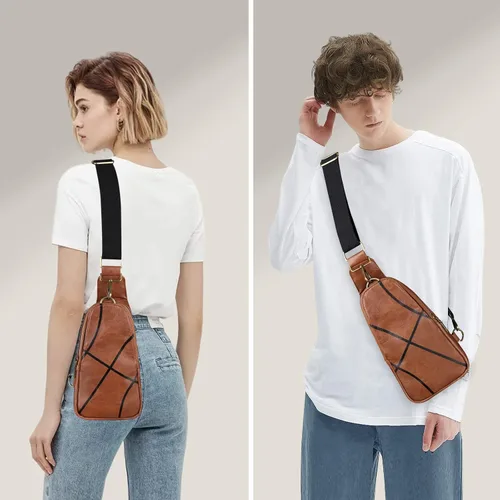Vista 6 de Sling Bag - Pelotas deportivas para hombre y mujer, Baloncesto marrón claro, Classic