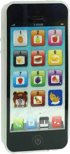 Vista 5 de Teléfono celular de juguete Yphone, para niños, color negro, recargable por USB