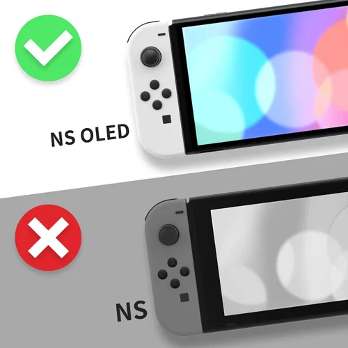 Vista 2 de eXtremeRate Juego completo de carcasa transparente personalizada para Nintendo Switch OLED placa trasera de consola de repuesto y soporte carcasa
