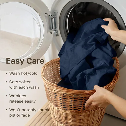 Vista 28 de California Design Den Sábanas de Algodón Egipcio 100%, Juego de Sábanas de Lujo Auténtico Certificado Tamaño Full con Bolsillo Profundo, Satén Suave