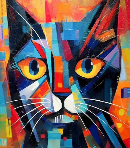 Vista 8 de SKMN Pintura por números para adultos y niños, colorido animal lindo gato, pintura acrílica, pintura digital, regalos de ocio de Navidad