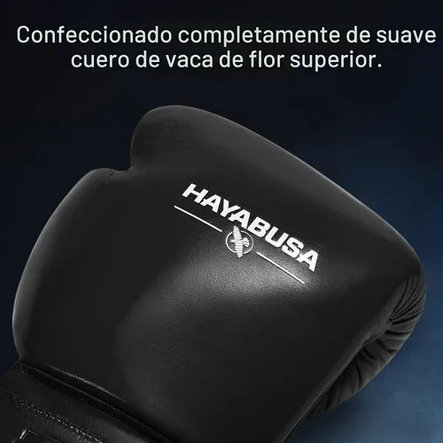 Vista 5 de Hayabusa Guantes de boxeo profesionales de cuero con para hombres y mujeres Negro