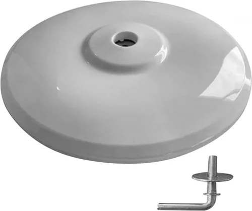 Vista 6 de Base de ventilador de pedestal, base redonda de pie, chasis de ventilador de piso a techo de 15.67 pulgadas de diámetro, chasis de ventilador Gris