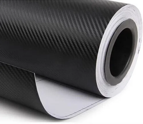 Vista 3 de Diyah rollo de película tipo calcomanía de vinilo de fibra de carbono en 3D con diseño de sarga