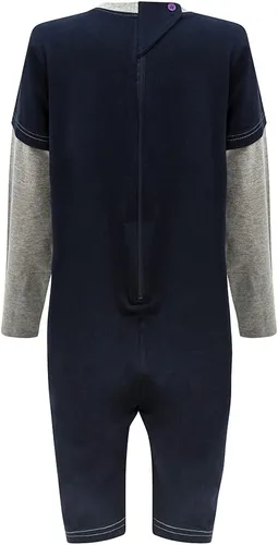 Vista 2 de Ropa adaptativa especial de los niños para los niños con las necesidades especiales, mono corto de la espalda de la cremallera de la pierna