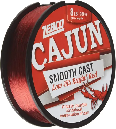 Vista 8 de Zebco Cajun Line Smooth Cast Fishing Line, Low Vis Ragin' Red