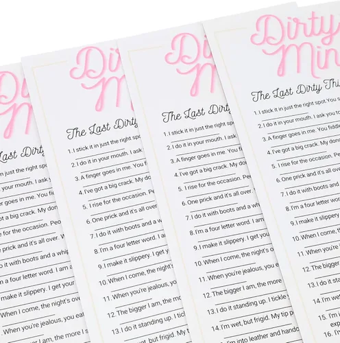 Vista 6 de TDC Games Juegos de despedida de soltera Dirty Minds para adultos, juegos de despedida de soltera con pistas traviesas para 25 invitados