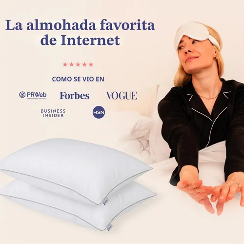 Vista 2 de FluffCo Zen Fluff® - Almohadas de plumón para dormir, firmes, tamaño King
