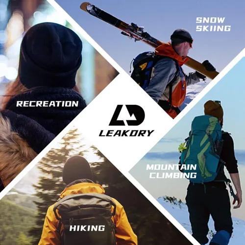 Vista 5 de LEAKDRY Gorro impermeable resistente al viento transpirable para hombre gorro de punto grueso suave cálido