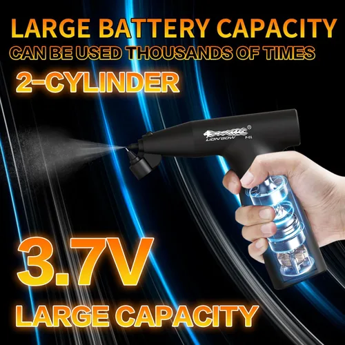 Vista 2 de Pistola pulverizadora de pintura eléctrica LIONBOW, pistola pulverizadora de aerógrafo inalámbrica portátil de mano para pintar coches, gabinete