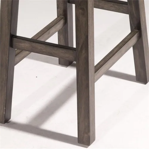 Vista 4 de Hillsdale Taburete para mostrador de sillín para muebles, gris rústico