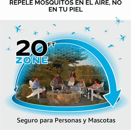 Vista 2 de Thermacell E55 E-Series - Repelente recargable contra mosquitos, paquete de 2 + paquete de recarga de 120 horas, zona de protección contra mosquitos