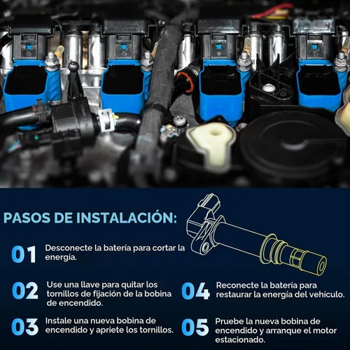 Vista 6 de Paquete de bobinas de encendido para Nissan Altima 2007-2018 2.5L L4, Rogue 2008-2016 2.5L L4, Sentra Select March Cube NP300 Frontier Tiida Urvan