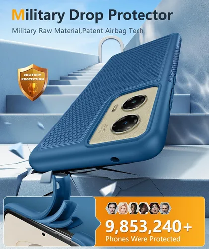 Vista 573 de FNTCASE Funda para iPhone 17 Pro: Fundas delgadas translúcidas de color azul claro compatibles con MagSafe, protección completa de la cámara