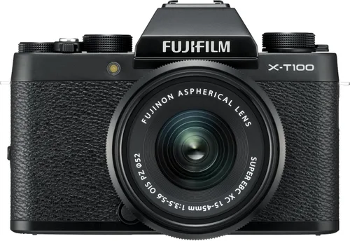 Vista 4 de Fujifilm X-T100 con kit de lente XC15-45mm Cámara digital sin espejo color plateado oscuro X-T100 con lente XC15-45mmF3.5-5.6 OIS PZ