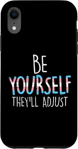 Vista 8 de Funda para iPhone 15 Be Yourself Theyll Adjust Transgénero Trans Pride Flag LGBT