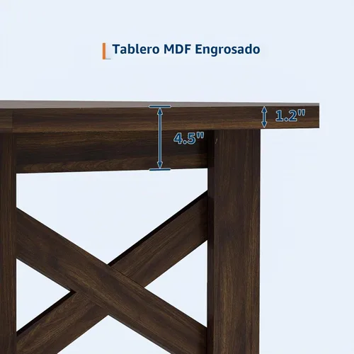 Vista 8 de Garvee Mesa de comedor de madera para 6-8, mesa de cocina grande resistente, mesas de comedor rectangulares de 70.87 pulgadas de largo con patas
