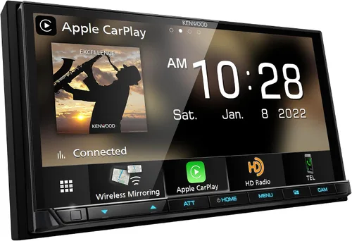 Vista 8 de KENWOOD DMX908S EXCELON Receptor multimedia digital con pantalla táctil LCD de 6.95 pulgadas, Apple CarPlay inalámbrico y Android Auto, doble Din