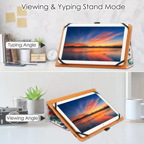 Vista 6 de Funda universal para tablet de 9 pulgadas y 10 pulgadas, funda protectora universal para tableta de 9 pulgadas y 10.1 pulgadas, con banda